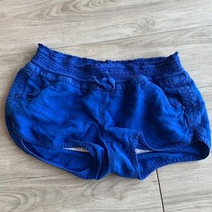 Electric blue jolt shorts